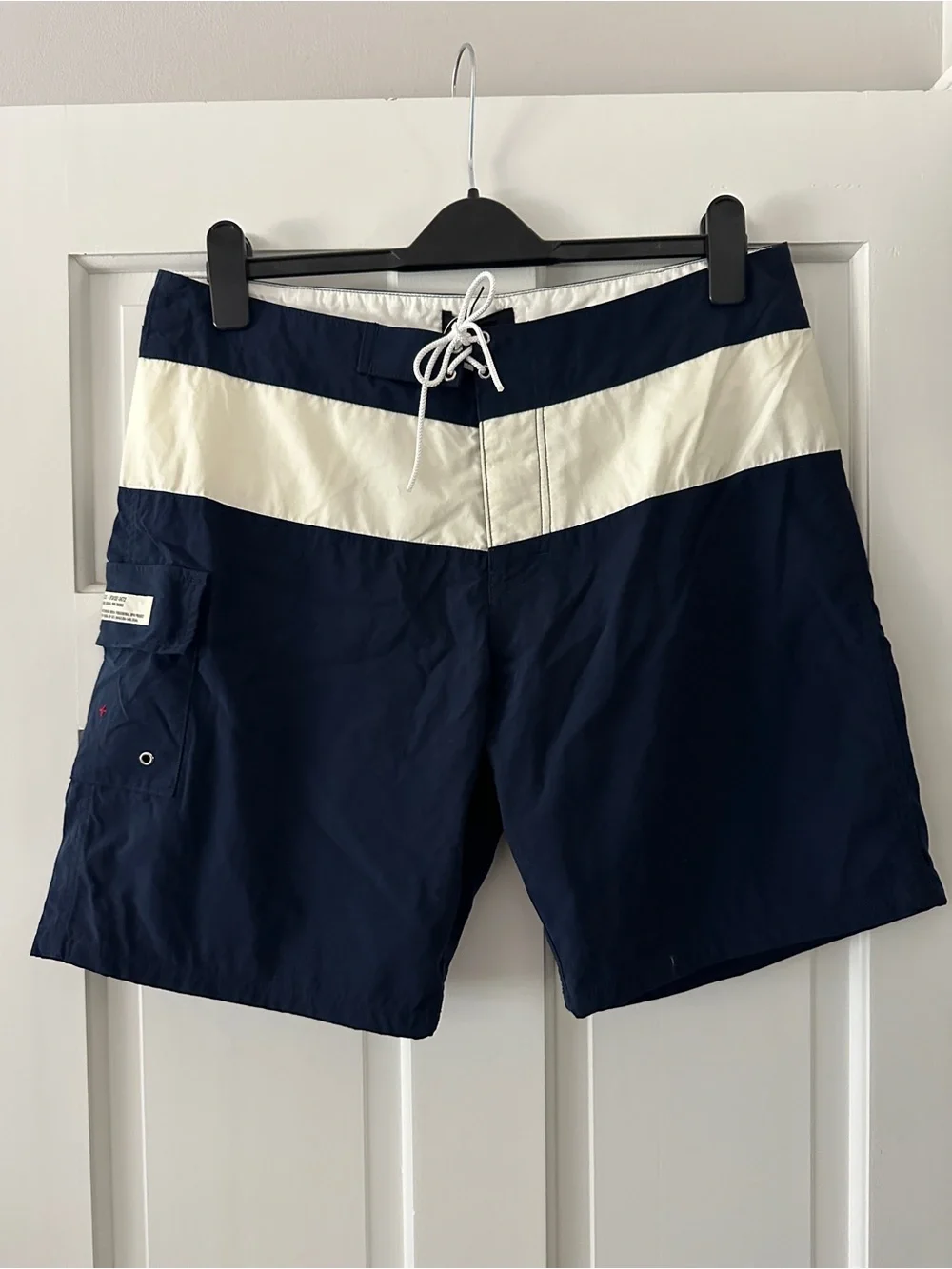 NWT Apolis Global Citizen + FREAKS Indigo Navy Nylon Swim Trunk L